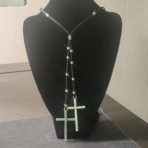 Silver Cross Pendant Necklace